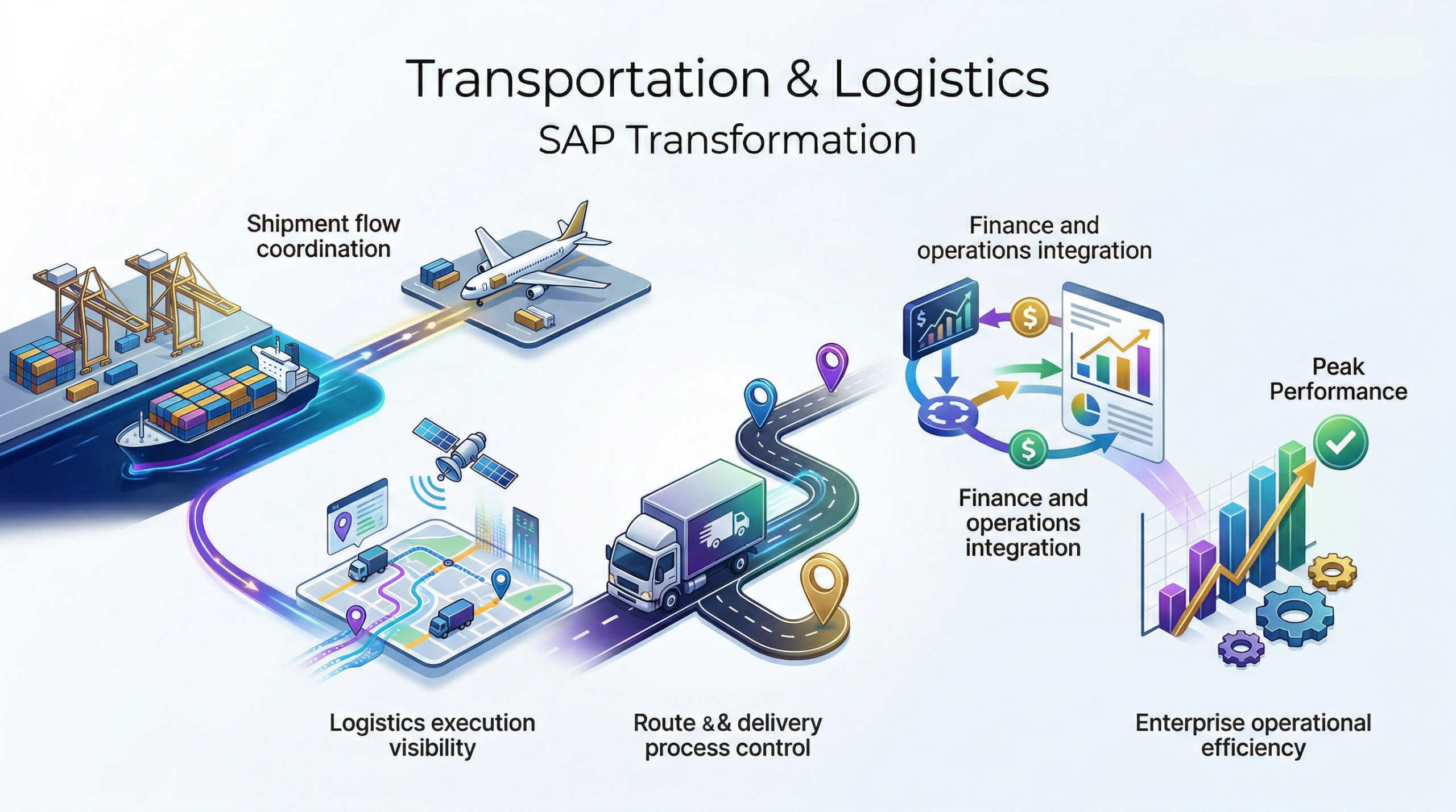 Transportation and logistics SAP transformation visual